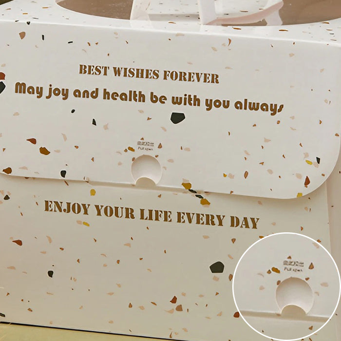 20 Pcs Portable Cake Box with Clear Window Handle 3 Sizes
