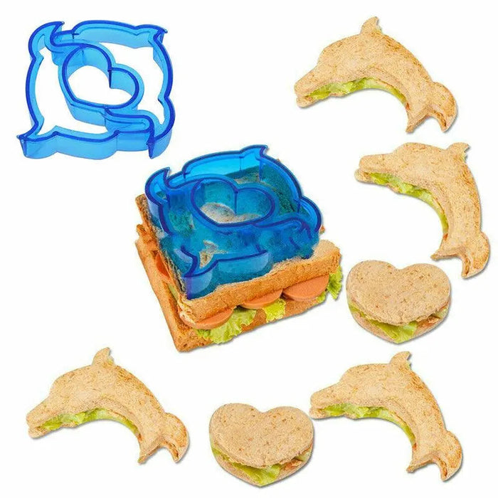 Sandwich Cutter Mold Plastic Shape Maker for Kids Lunch Box