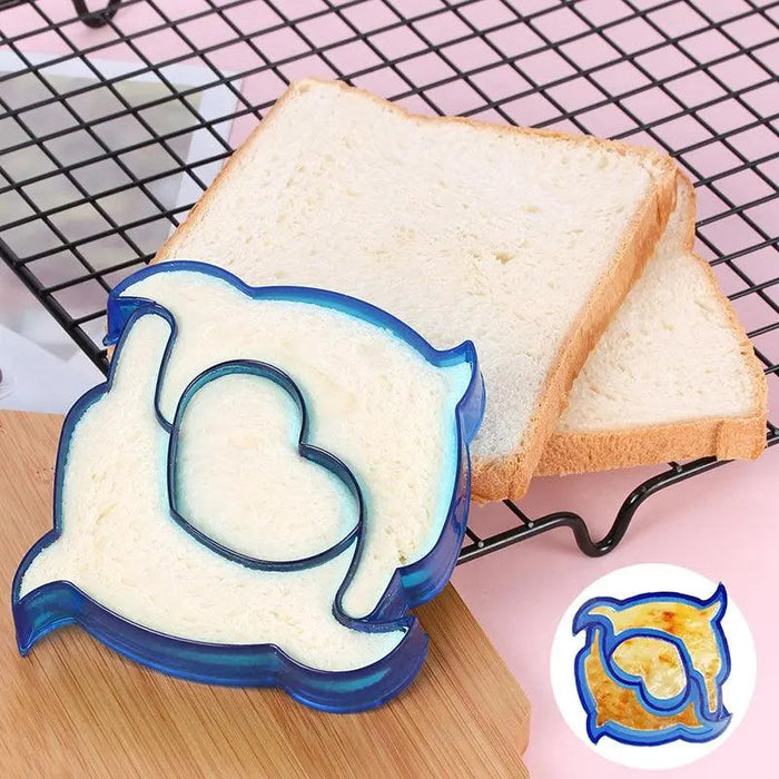 Sandwich Cutter Mold Plastic Shape Maker for Kids Lunch Box