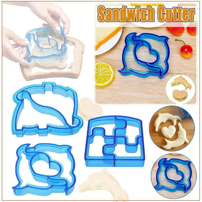 Sandwich Cutter Mold Plastic Shape Maker for Kids Lunch Box