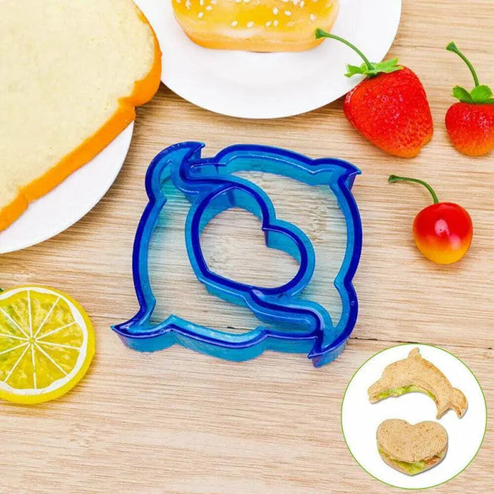 Sandwich Cutter Mold Plastic Shape Maker for Kids Lunch Box