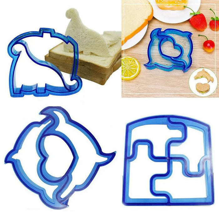 Sandwich Cutter Mold Plastic Shape Maker for Kids Lunch Box