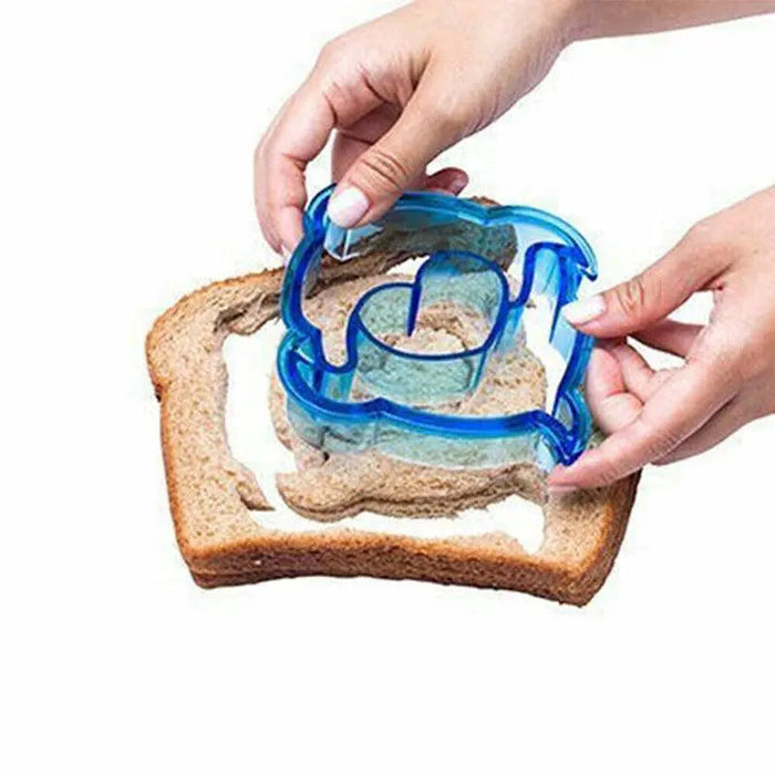 Sandwich Cutter Mold Plastic Shape Maker for Kids Lunch Box