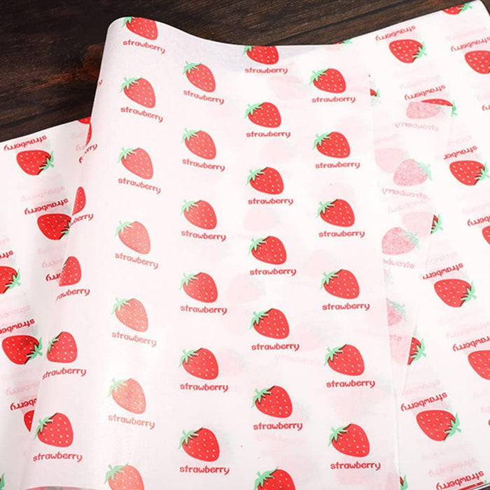 100Pcs Grease-Proof Sandwich Wrappers Oil Blotting Coated Paper 5 Styles