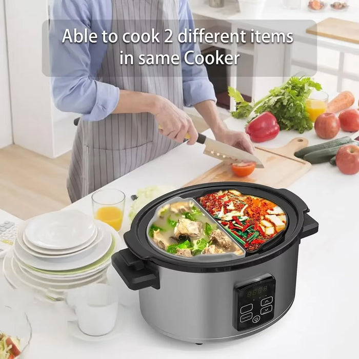 2 Pcs Slow Cooker Liner Dividers Food Grade Silicone Non Stick