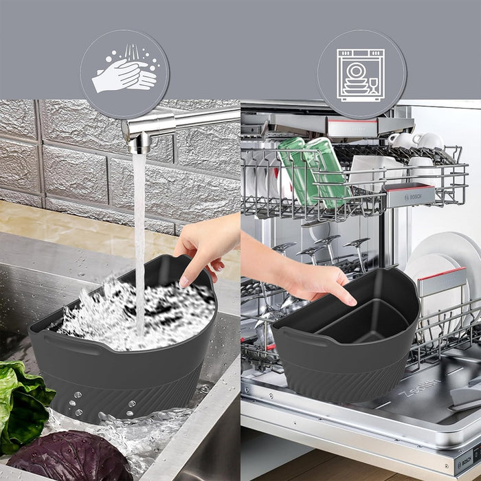 2 Pcs Slow Cooker Liner Dividers Food Grade Silicone Non Stick