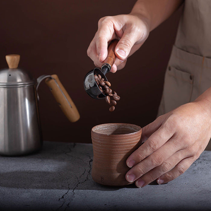 2 Pcs Coffee Measuring Spoons Walnut Handle 15ml 30ml