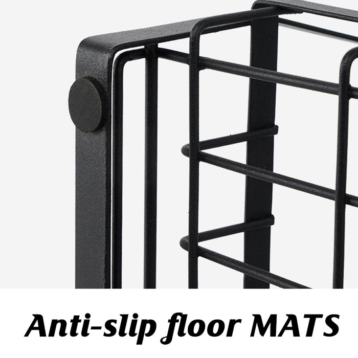 3 Tier Spice Rack Storage Organizer Metal Black 38cm