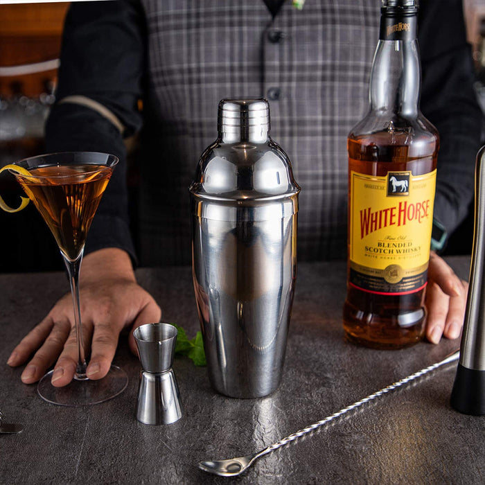 750ml Stainless Steel Cocktail Shaker Leak-Proof Silver