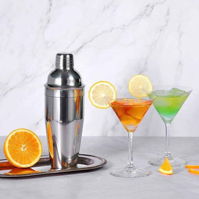 750ml Stainless Steel Cocktail Shaker Leak-Proof Silver