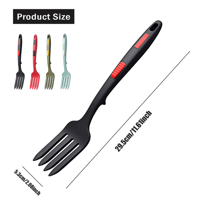 2pcs Silicone Cooking Forks Heat Resistant Non-Stick Kitchen Utensils
