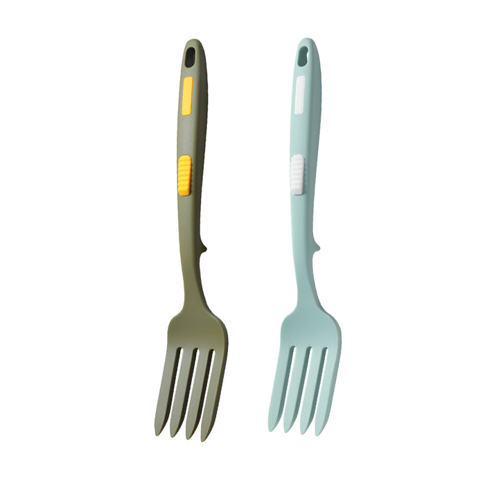 2pcs Silicone Cooking Forks Heat Resistant Non-Stick Kitchen Utensils