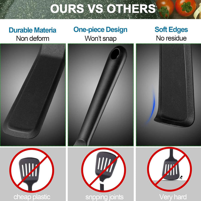 4 Pcs Food-Grade Silicone Spatulas Heat Resistant for Non-Stick Cookware