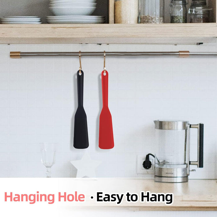 4 Pcs Food-Grade Silicone Spatulas Heat Resistant for Non-Stick Cookware