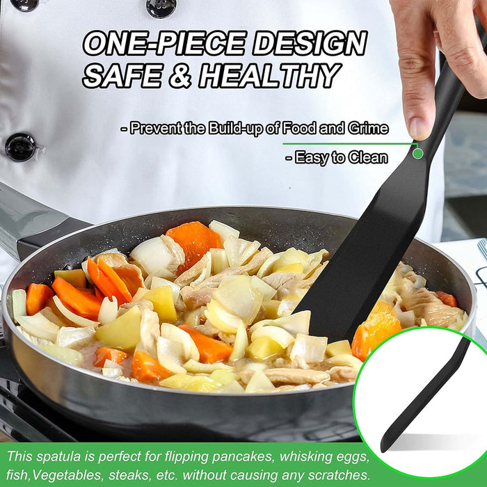 4 Pcs Food-Grade Silicone Spatulas Heat Resistant for Non-Stick Cookware