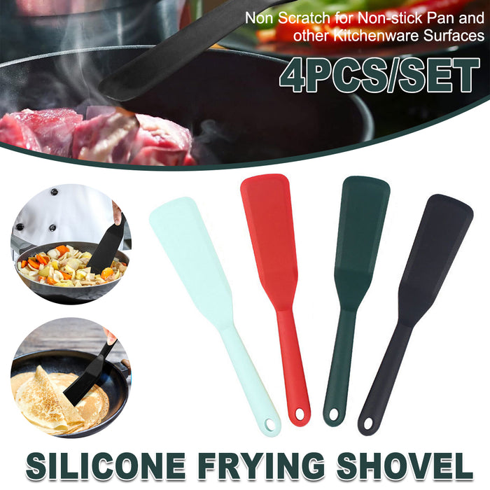 4 Pcs Food-Grade Silicone Spatulas Heat Resistant for Non-Stick Cookware