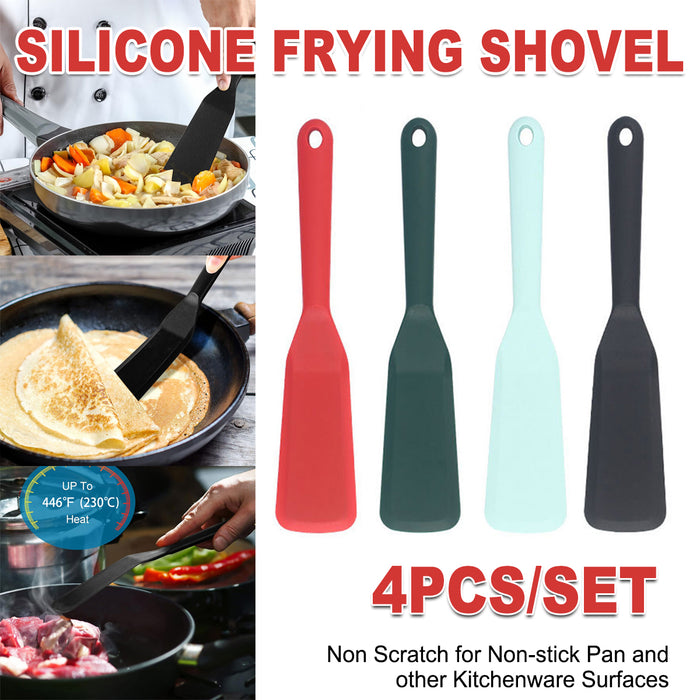 4 Pcs Food-Grade Silicone Spatulas Heat Resistant for Non-Stick Cookware