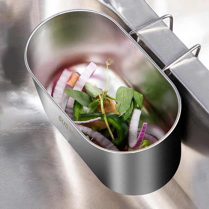 304 Stainless Steel Sink Drain Basket With Curved Handle