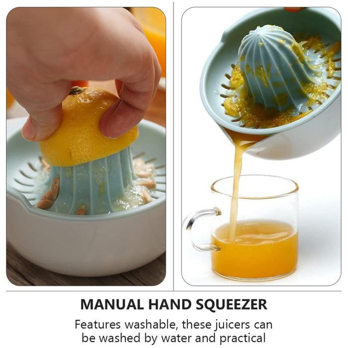 2 Pcs Manual Lemon Juicers Food-Grade ABS with V-Spout