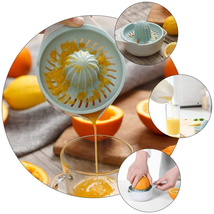 2 Pcs Manual Lemon Juicers Food-Grade ABS with V-Spout