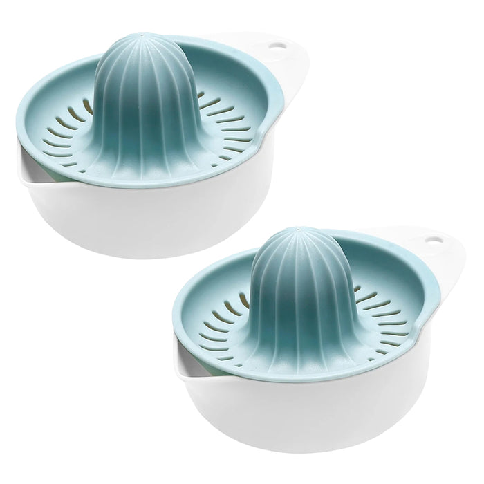 2 Pcs Manual Lemon Juicers Food-Grade ABS with V-Spout