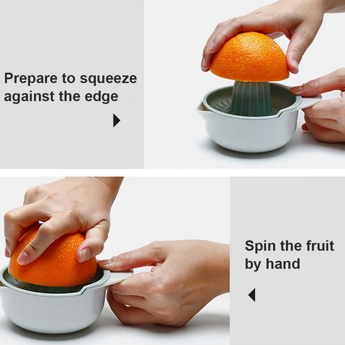 2 Pcs Manual Lemon Juicers Food-Grade ABS with V-Spout