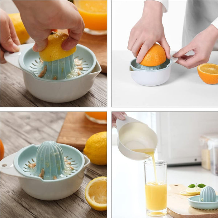 2 Pcs Manual Lemon Juicers Food-Grade ABS with V-Spout