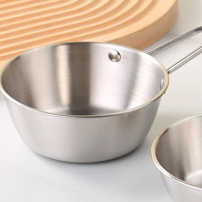 12 Pcs 304 Stainless Steel Sauce Bowls With Hollow Handle Silver