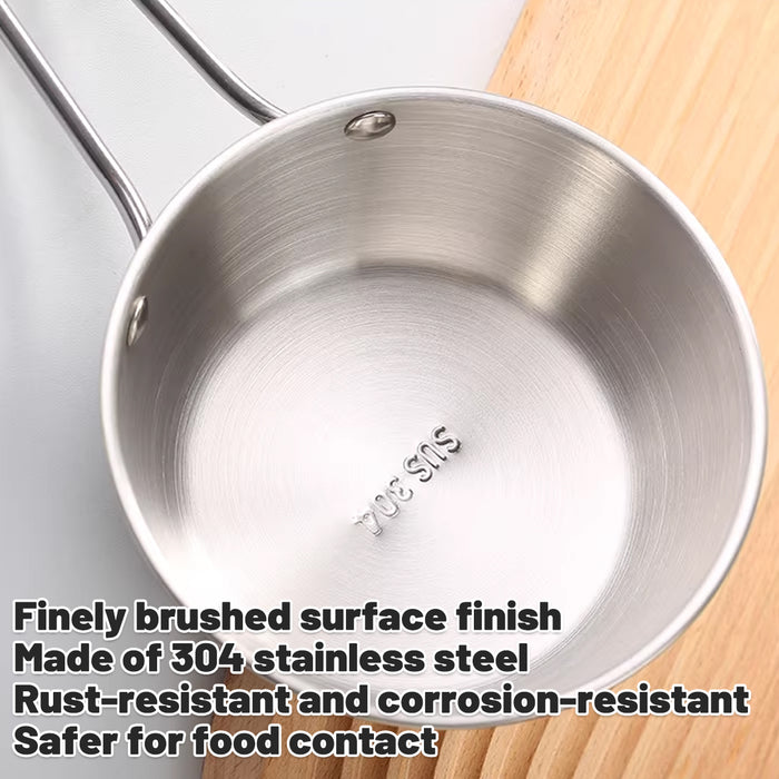 12 Pcs 304 Stainless Steel Sauce Bowls With Hollow Handle Silver