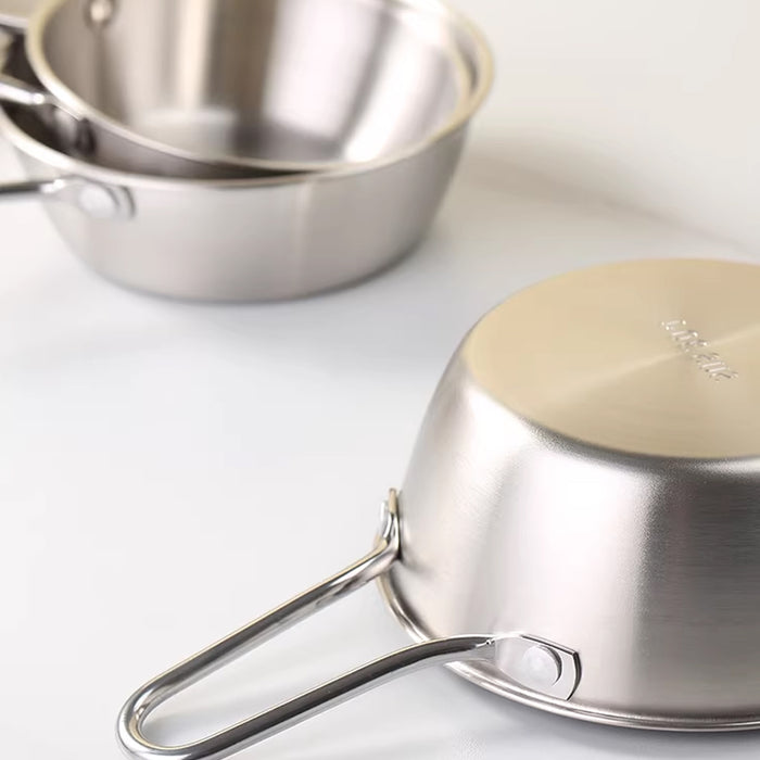 12 Pcs 304 Stainless Steel Sauce Bowls With Hollow Handle Silver