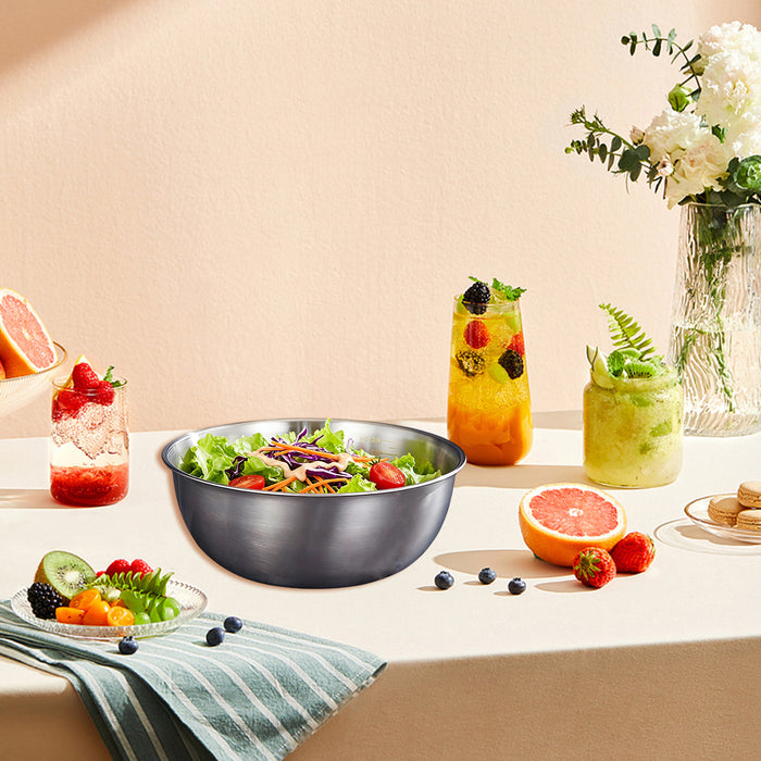 8 Pcs Stainless Steel Mixing Bowls 1200ml with Scale Marks