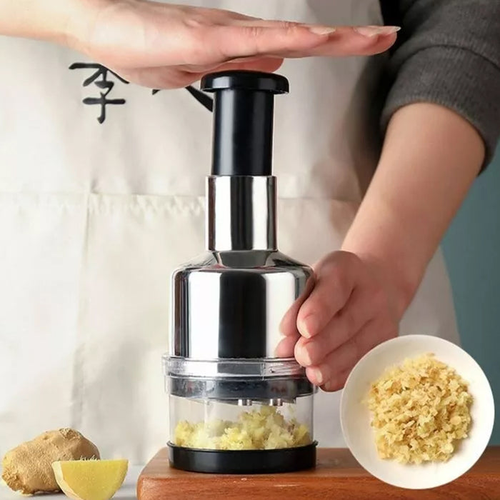 Garlic Chopper with 410 Steel Blades PP Body 21.5cm