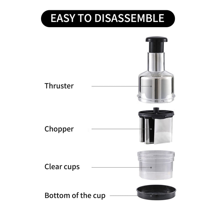 Garlic Chopper with 410 Steel Blades PP Body 21.5cm