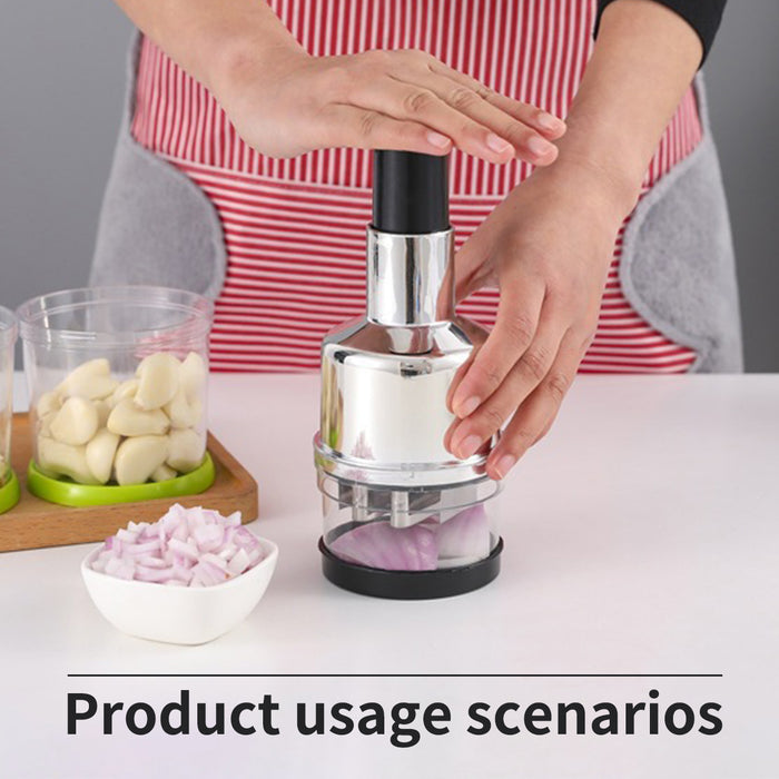 Garlic Chopper with 410 Steel Blades PP Body 21.5cm