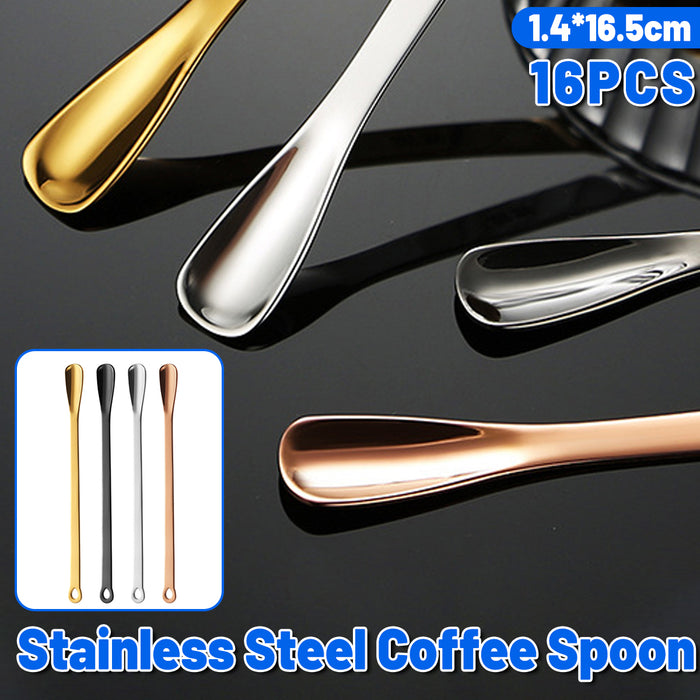 16 Pcs Stainless Steel Stirring Spoons 304 Multi Colour