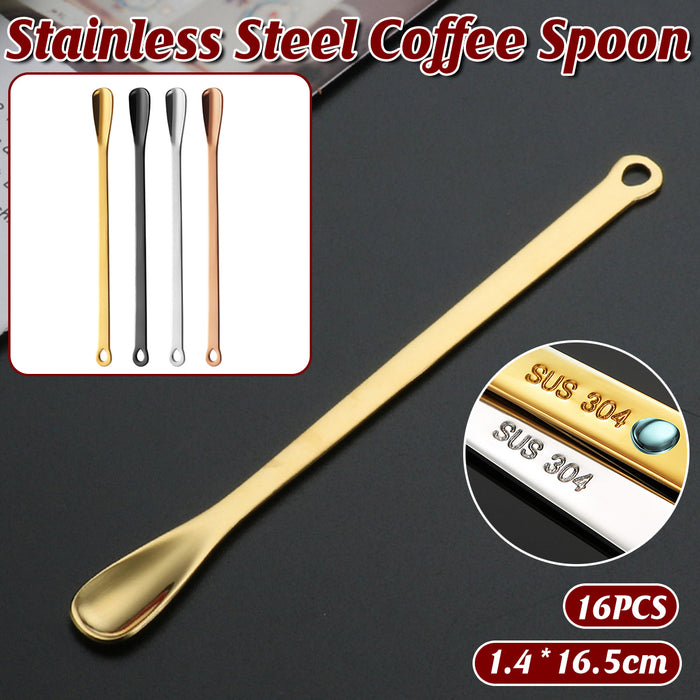 16 Pcs Stainless Steel Stirring Spoons 304 Multi Colour