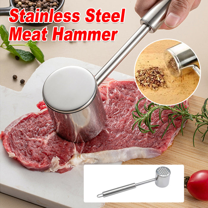 304 Stainless Steel Meat Hammer Tenderizer with 24 Nails