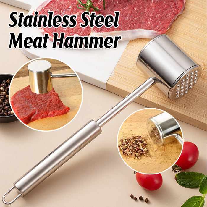 304 Stainless Steel Meat Hammer Tenderizer with 24 Nails