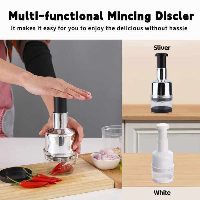 Garlic Chopper with 410 Steel Blades PP Body 21.5cm