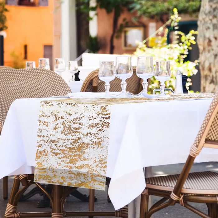 2 Rolls Metallic Mesh Table Runner 300 x 28cm for Events