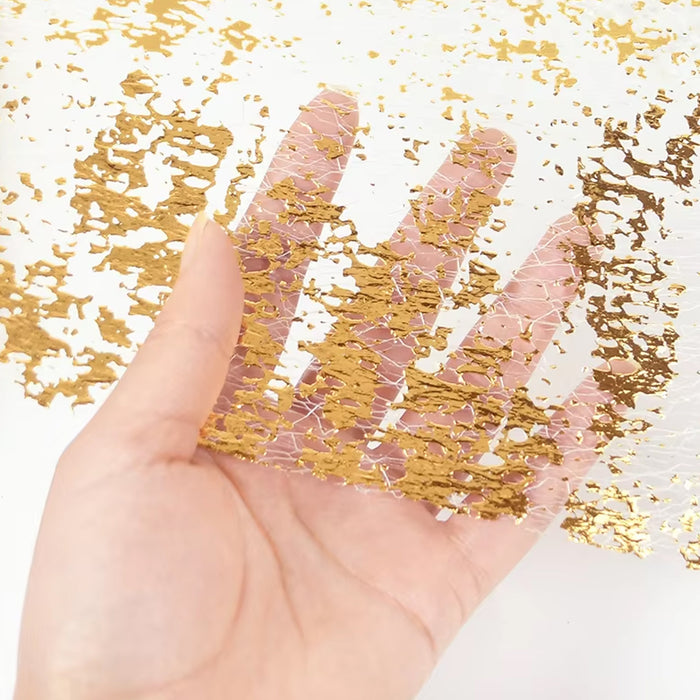 2 Rolls Metallic Mesh Table Runner 300 x 28cm for Events