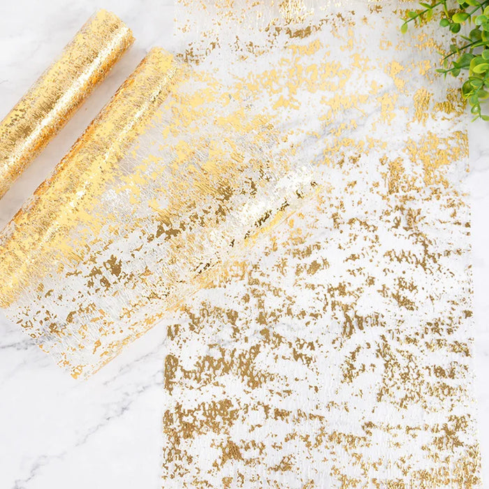 2 Rolls Metallic Mesh Table Runner 300 x 28cm for Events