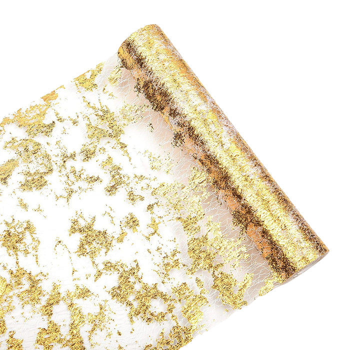 2 Rolls Metallic Mesh Table Runner 300 x 28cm for Events