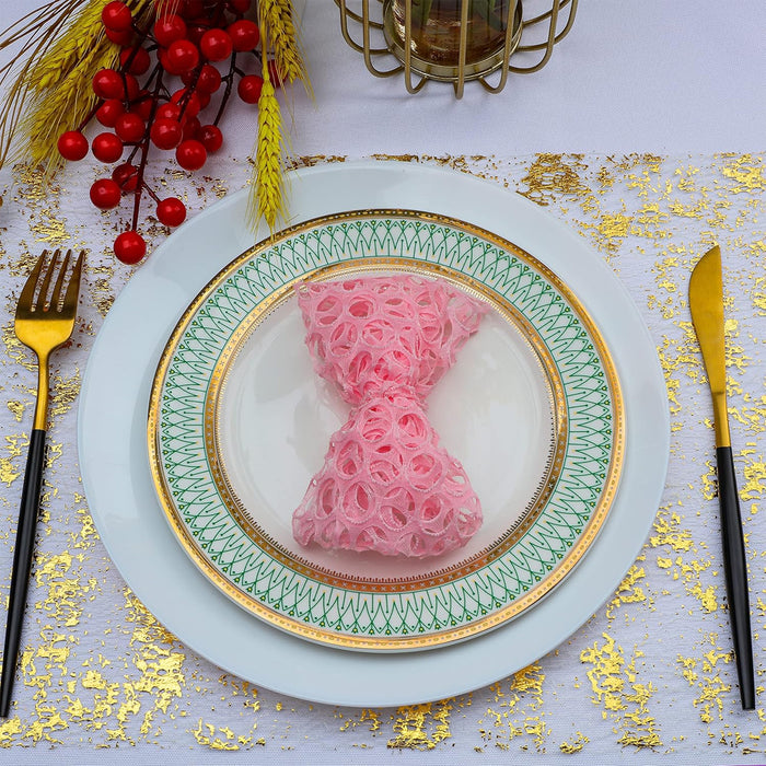 2 Rolls Metallic Mesh Table Runner 300 x 28cm for Events