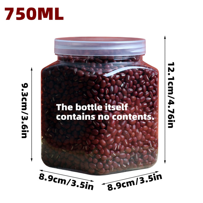 150 Pcs Clear PET Sealed Jars with Screw Lids 750ml
