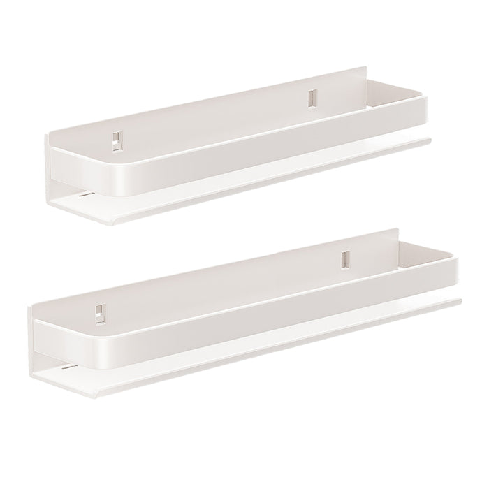 Wall Mounted Kitchen Shelf Carbon Steel White Guardrail