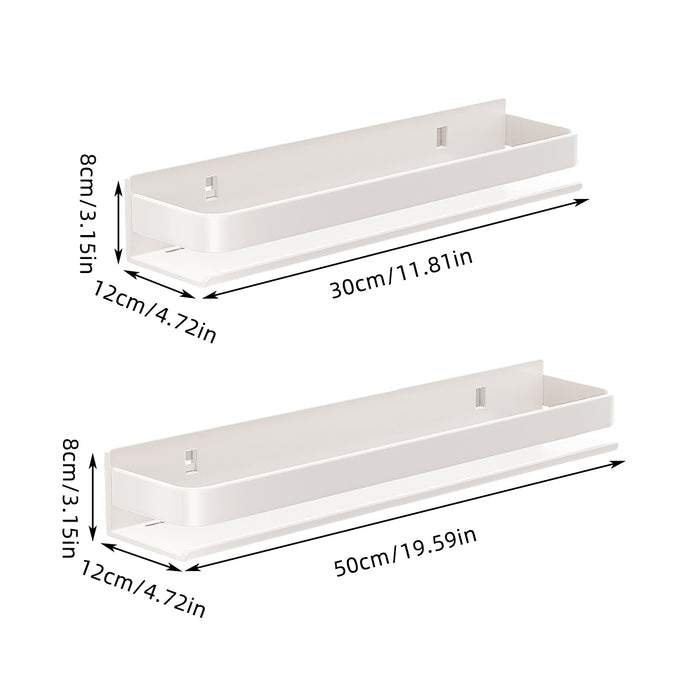 Wall Mounted Kitchen Shelf Carbon Steel White Guardrail