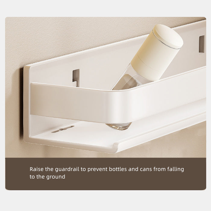 Wall Mounted Kitchen Shelf Carbon Steel White Guardrail