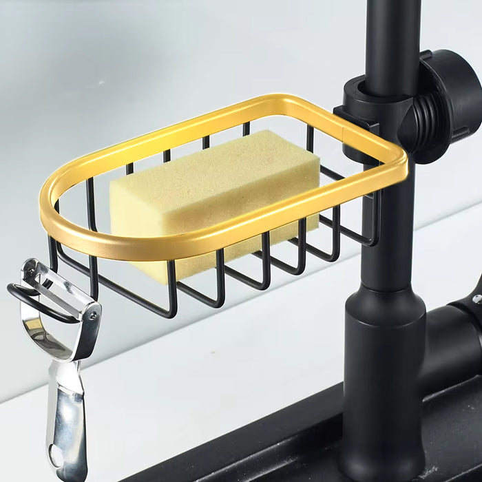 Faucet Sink Shelf Drainage Rack 180 Degree Rotatable Stainless Steel