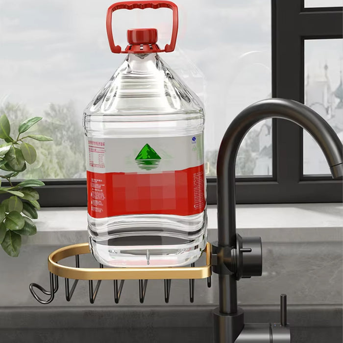 Faucet Sink Shelf Drainage Rack 180 Degree Rotatable Stainless Steel